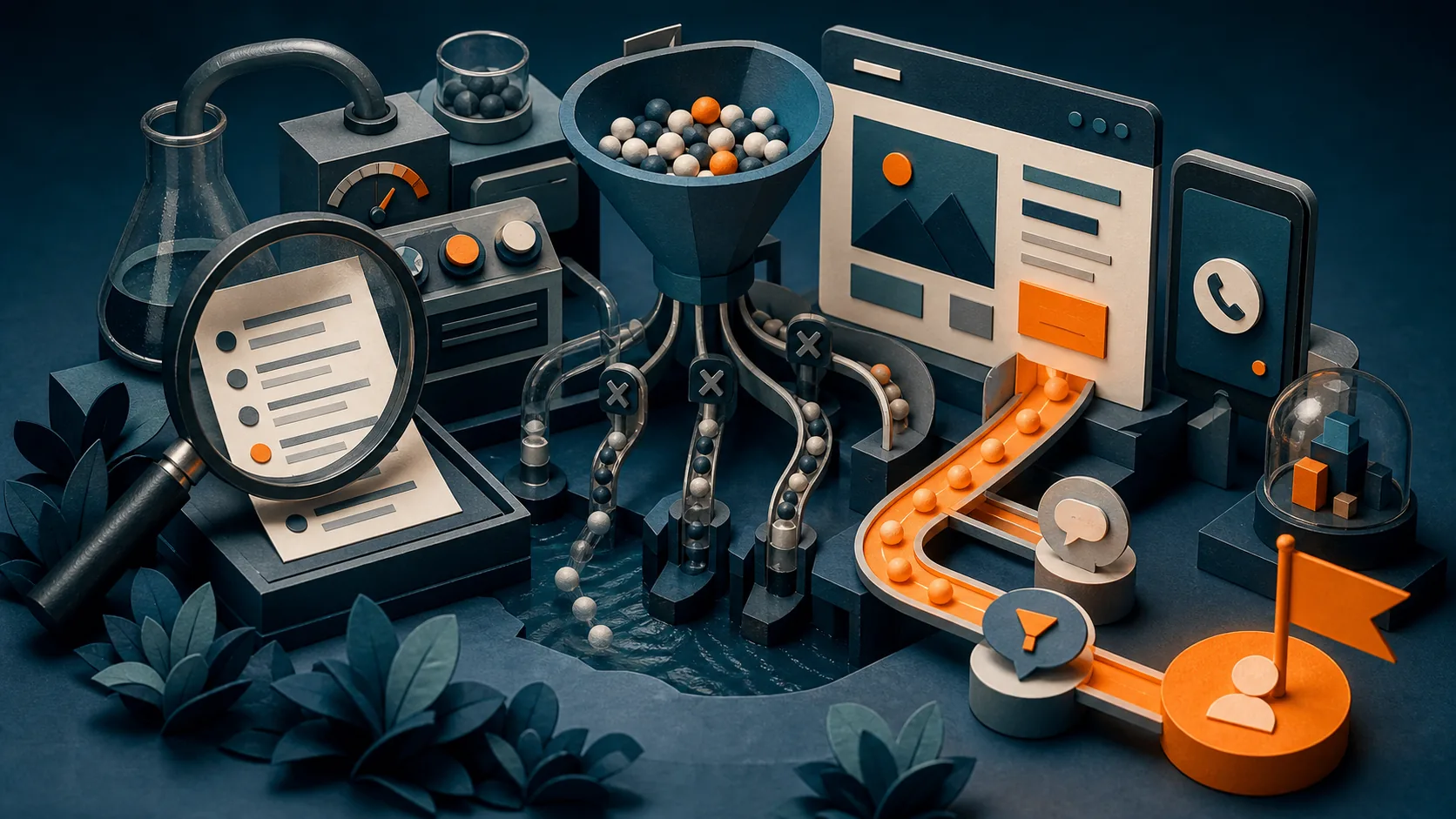 Ilustração editorial para Auditoria de Google Ads: o que deve ser analisado