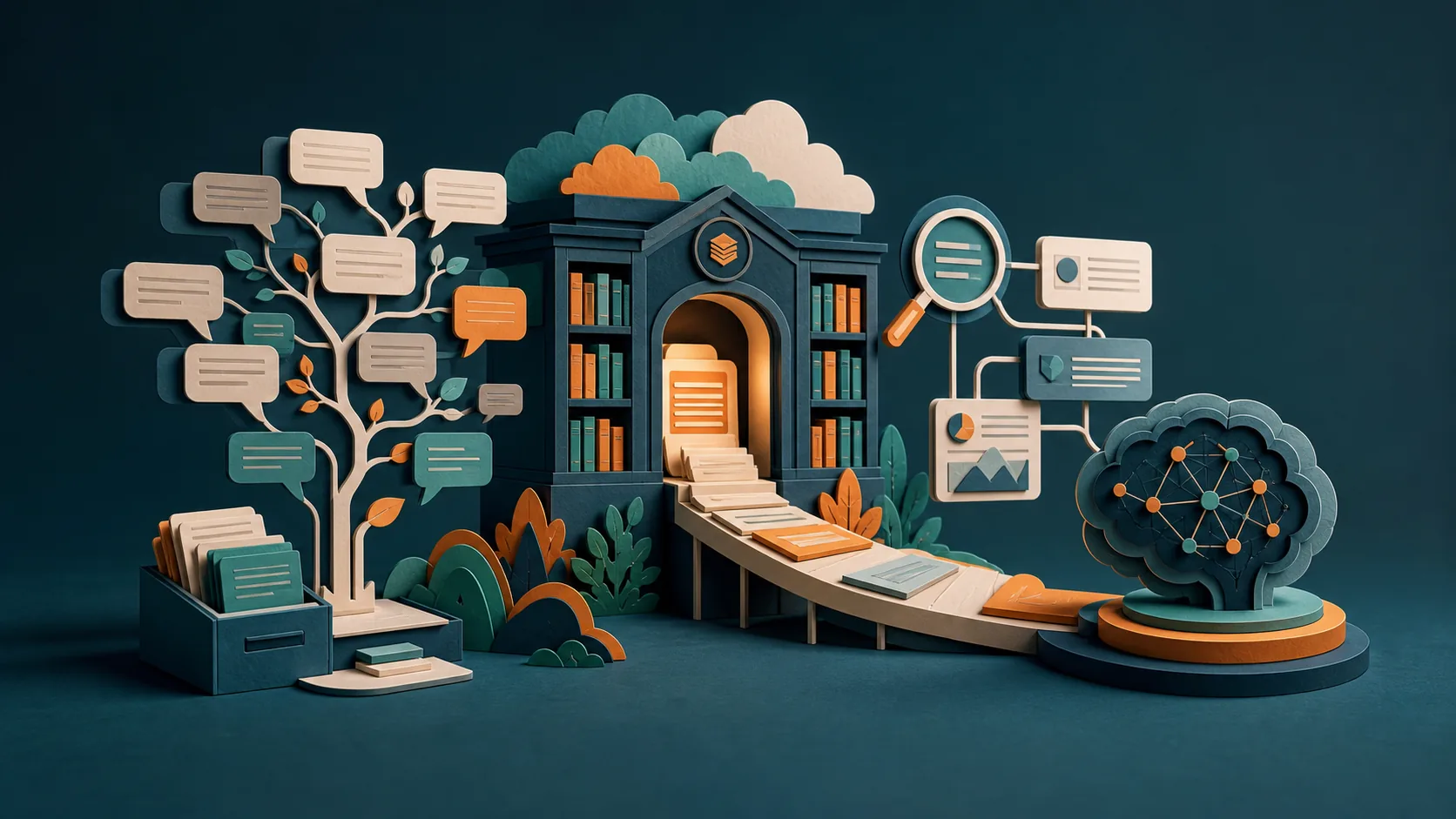 Ilustração editorial para FAQ para SEO, usuários e inteligência artificial