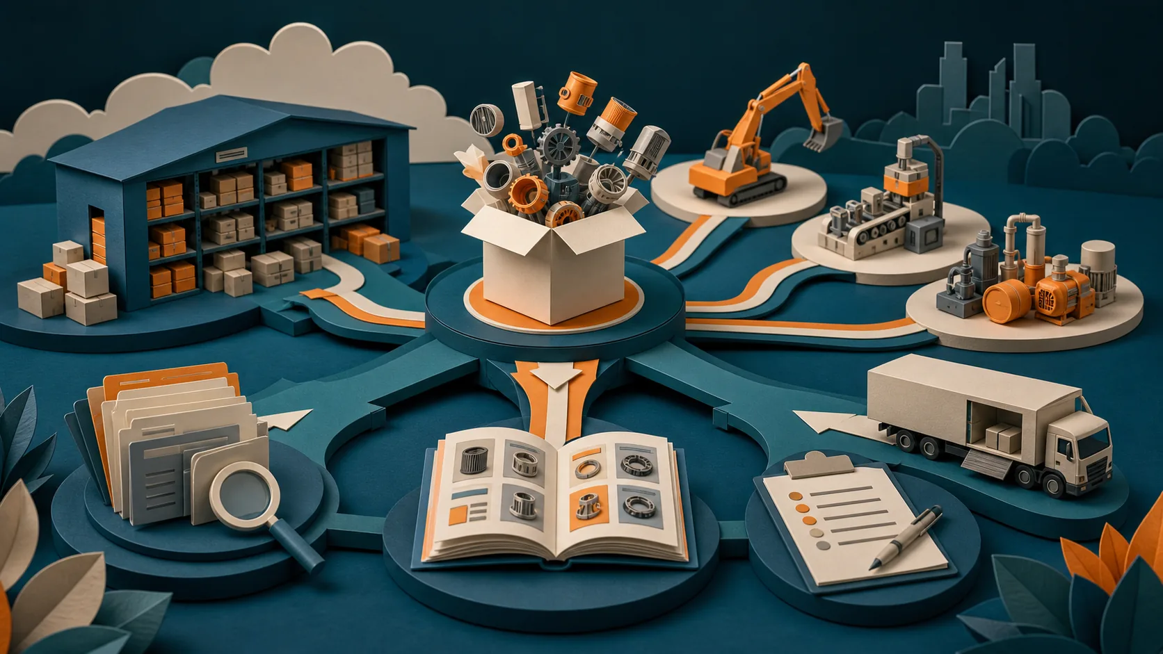 Ilustração editorial para Marketing digital para distribuidores