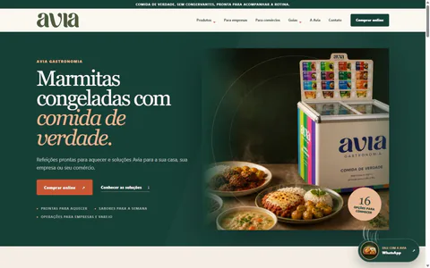 Abrir o site da Avia Gastronomia