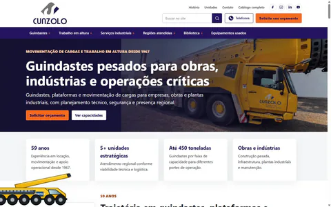 Abrir o site da Cunzolo